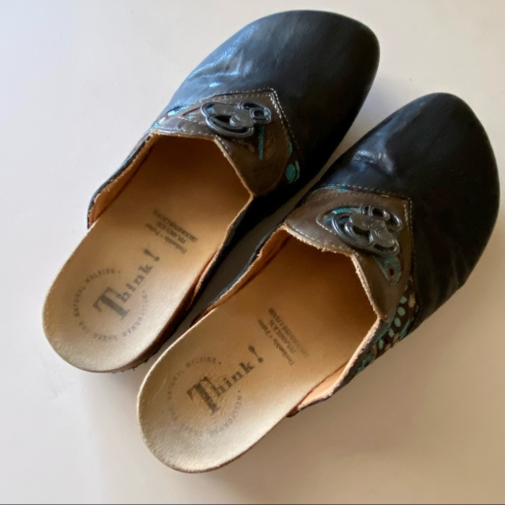 Think! Slip on Leather Mules Size EU 37